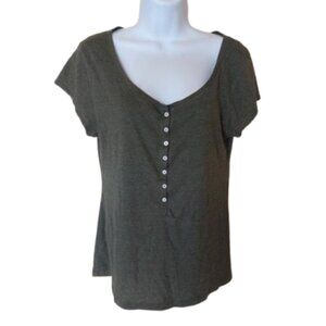 Green Henley Top Size Large but Fits XL